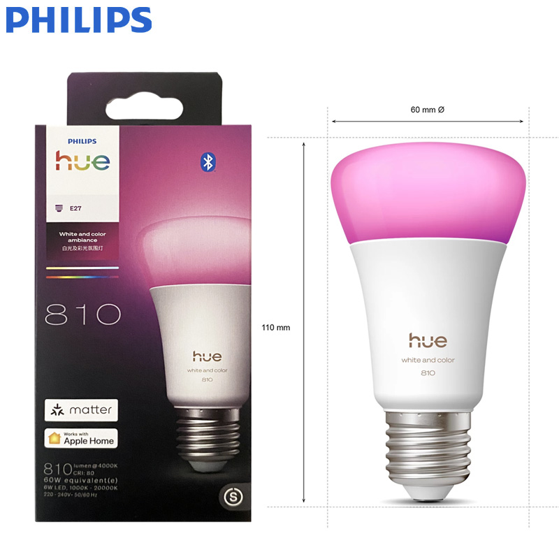 Philips Bulb Hue - フィリップス ヒュー E27 A60 ホワイト＆カラーアンビアンス スマートLEDホーム電球