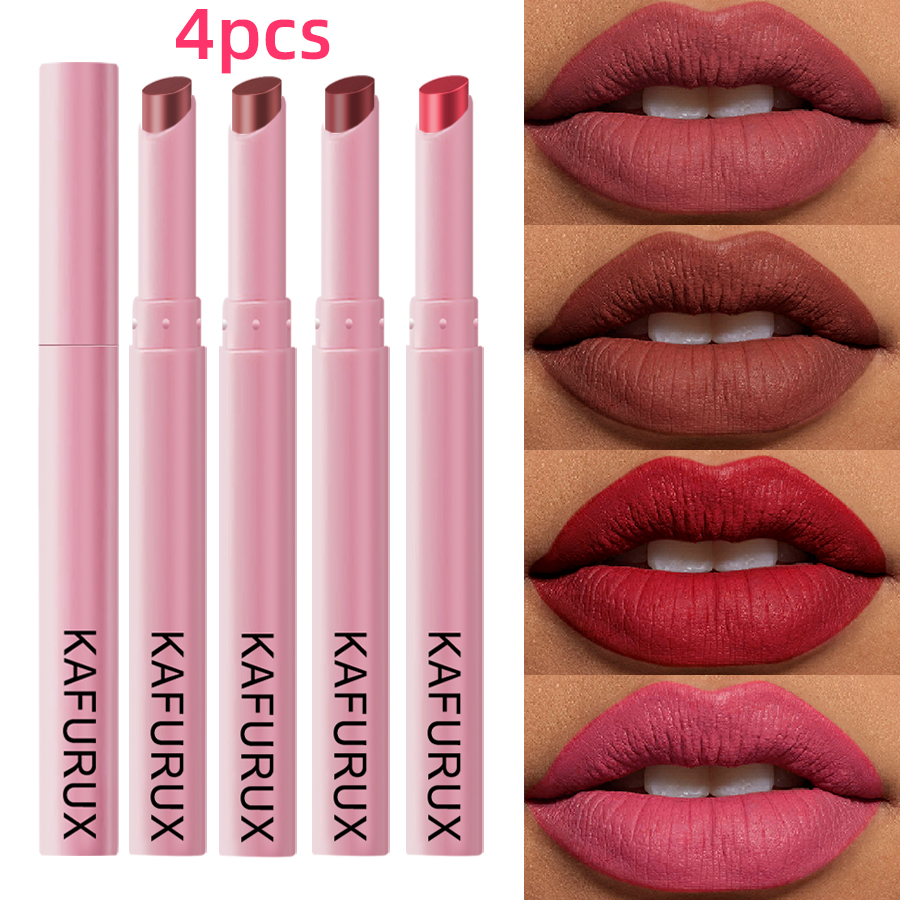 Lip Tint Korean - 4本セット カラフル セクシー レッド ピンク リップライナーペン