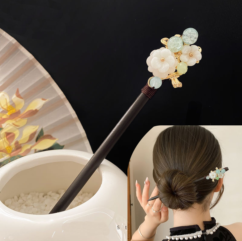 中国のヘアスティック、ステップシェイク木製ヘアピン、女の子用 - Hanbok Hair Pin のレビューと価格