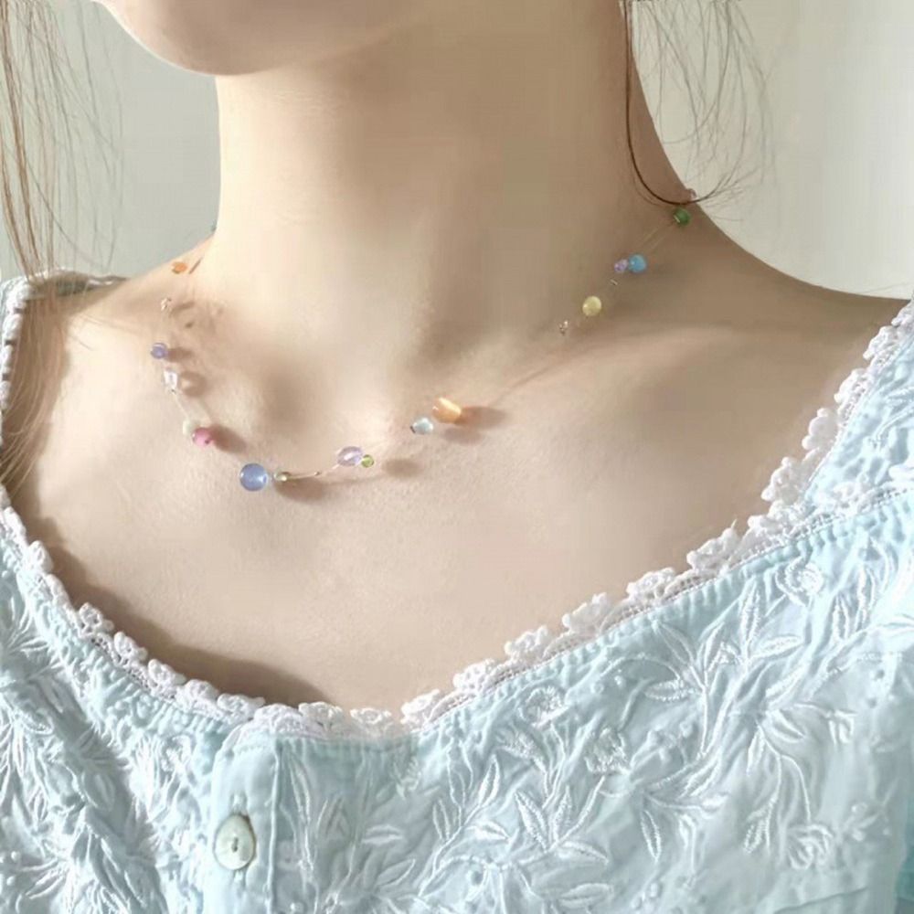 スイートアロイ韓国風ネックレス樹脂カラフルビーズY2kネック - Korean Daily Lifestyle のレビューと価格