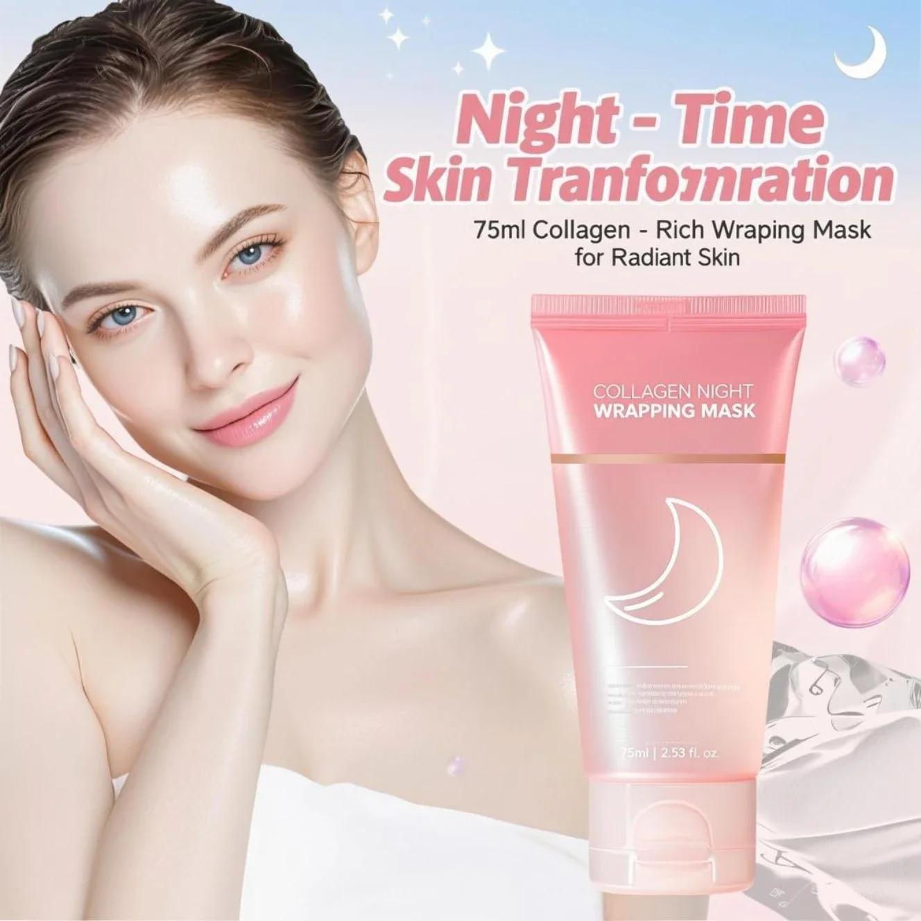 コラーゲンナイトラッピングマスク 75ml - ヒアルロン酸 - Sleeping Pack Overnight のレビューと価格