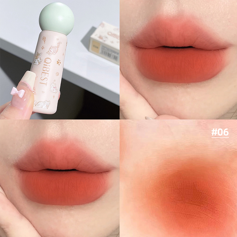 QIBEST ヌードマットリップ泥防水ノンスティック液体口紅 - Lip Tint Korean のレビューと価格