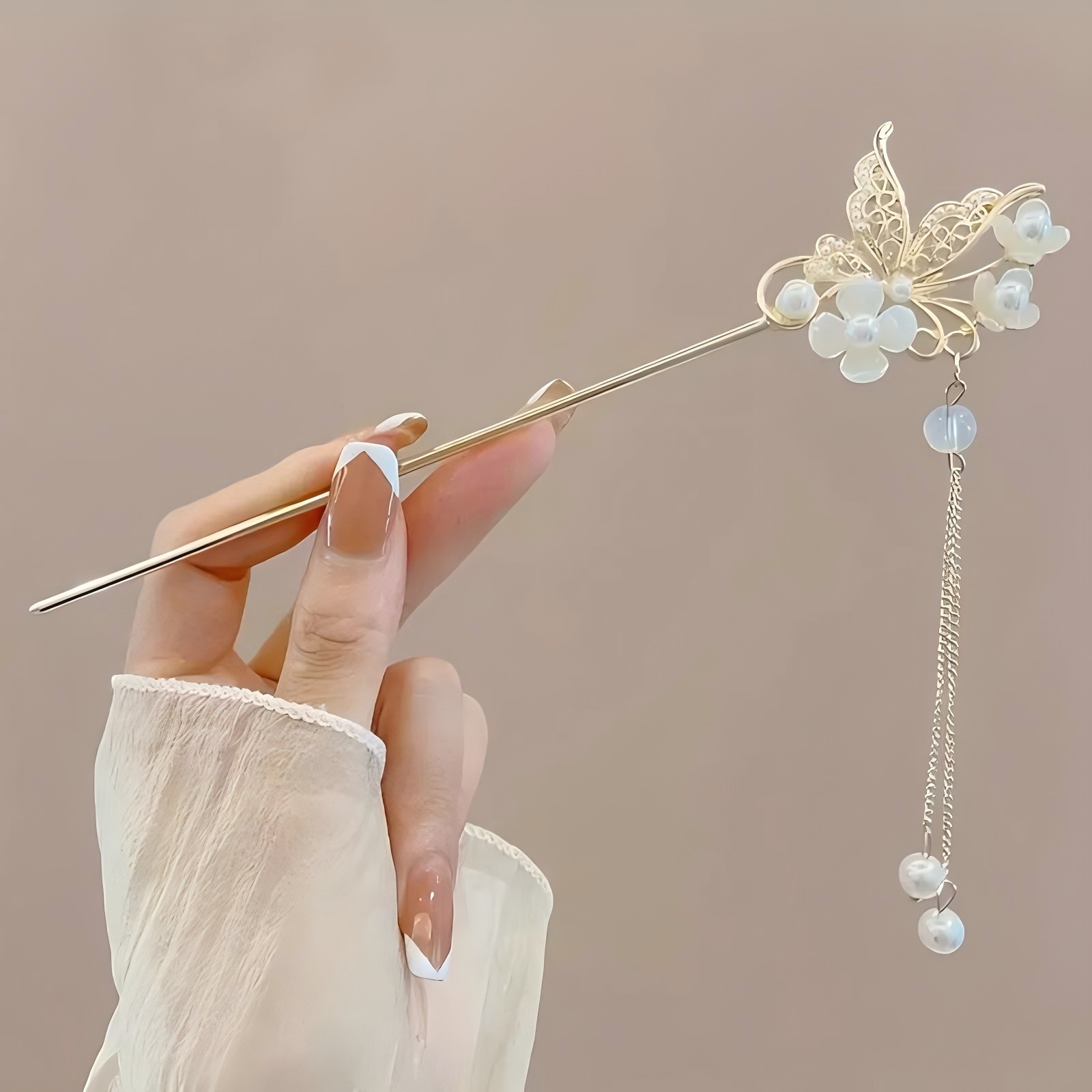 1/6 個エレガントな中国風のタッセルヘアスティック伝統的な - Hanbok Hair Pin のレビューと価格